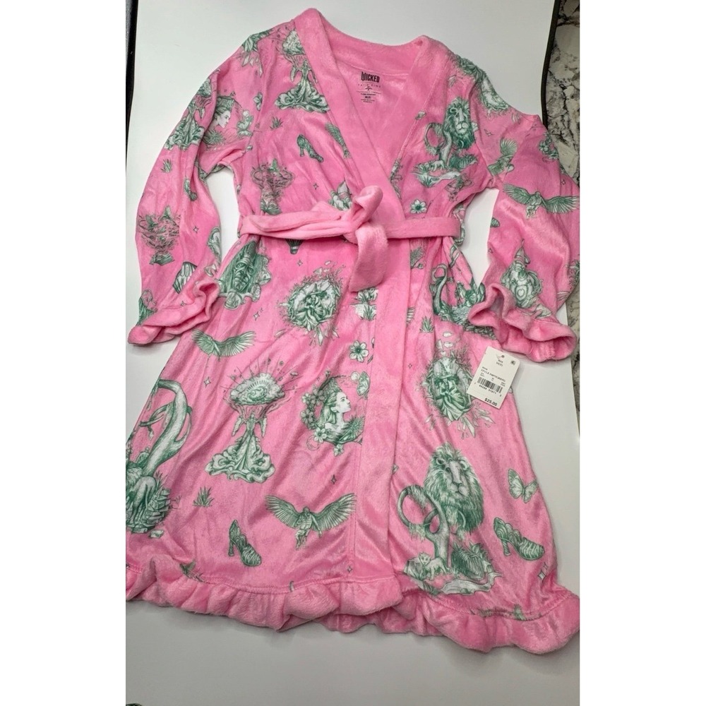 NEW girls size medium (8) pink Wicked movie robe.  Super soft & comfortable robe